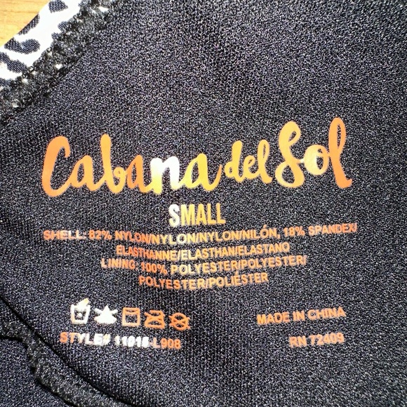 NEW Cabana Del Sol Cheetah Bikini Ruffle -Yoke Bikini Top High Waist Small NWOT - Picture 5 of 6